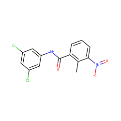 Cc1c(C(=O)Nc2cc(Cl)cc(Cl)c2)cccc1[N+](=O)[O-] ZINC000000304714