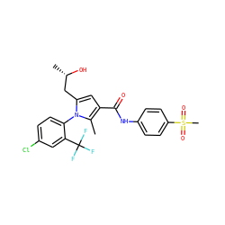 Cc1c(C(=O)Nc2ccc(S(C)(=O)=O)cc2)cc(C[C@H](C)O)n1-c1ccc(Cl)cc1C(F)(F)F ZINC000068202929