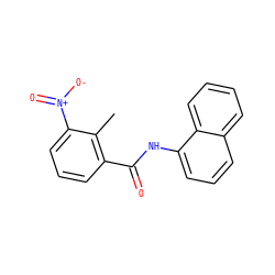 Cc1c(C(=O)Nc2cccc3ccccc23)cccc1[N+](=O)[O-] ZINC000000259089