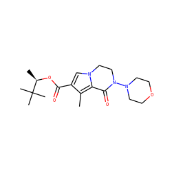 Cc1c(C(=O)O[C@H](C)C(C)(C)C)cn2c1C(=O)N(N1CCOCC1)CC2 ZINC000028571066
