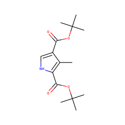 Cc1c(C(=O)OC(C)(C)C)c[nH]c1C(=O)OC(C)(C)C ZINC000013533481