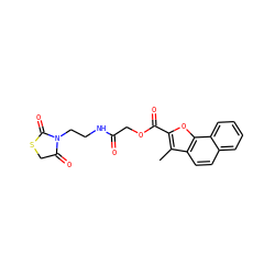 Cc1c(C(=O)OCC(=O)NCCN2C(=O)CSC2=O)oc2c1ccc1ccccc12 ZINC000003360869