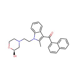 Cc1c(C(=O)c2cccc3ccccc23)c2ccccc2n1CCN1CCO[C@H](O)C1 ZINC000013781973
