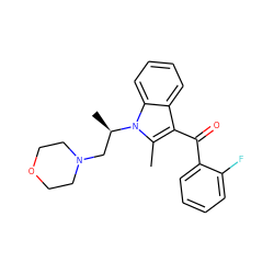 Cc1c(C(=O)c2ccccc2F)c2ccccc2n1[C@H](C)CN1CCOCC1 ZINC000013820958