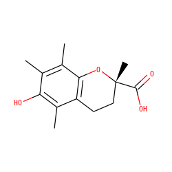 Cc1c(C)c2c(c(C)c1O)CC[C@@](C)(C(=O)O)O2 ZINC000000056582