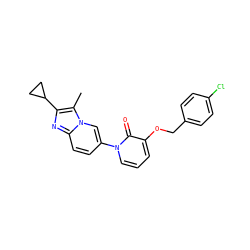 Cc1c(C2CC2)nc2ccc(-n3cccc(OCc4ccc(Cl)cc4)c3=O)cn12 ZINC000653716378