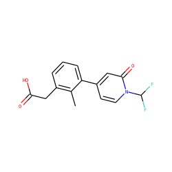 Cc1c(CC(=O)O)cccc1-c1ccn(C(F)F)c(=O)c1 ZINC000045358499