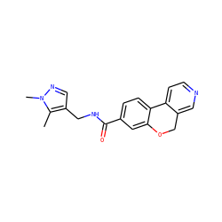 Cc1c(CNC(=O)c2ccc3c(c2)OCc2cnccc2-3)cnn1C ZINC000473135020