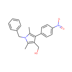 Cc1c(CO)c(-c2ccc([N+](=O)[O-])cc2)c(C)n1Cc1ccccc1 ZINC000082157732