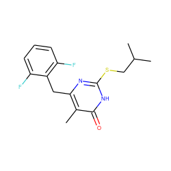 Cc1c(Cc2c(F)cccc2F)nc(SCC(C)C)[nH]c1=O ZINC000013556543