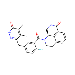 Cc1c(Cc2ccc(F)c(C(=O)N3CCc4cccc5c4[C@@H]3CNC5=O)c2)n[nH]c(=O)c1C ZINC000095584359