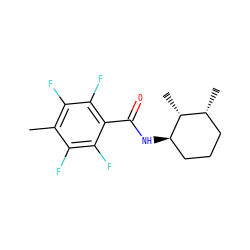 Cc1c(F)c(F)c(C(=O)N[C@@H]2CCC[C@@H](C)[C@H]2C)c(F)c1F ZINC000114426647