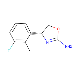 Cc1c(F)cccc1[C@@H]1COC(N)=N1 ZINC000113977144