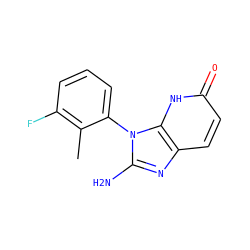 Cc1c(F)cccc1-n1c(N)nc2ccc(=O)[nH]c21 ZINC000068198028