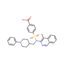 Cc1c(N(CC2CCN(c3ccccc3)CC2)S(=O)(=O)c2ccc(C(=O)O)cc2)ncc2ccccc12 ZINC000204321023