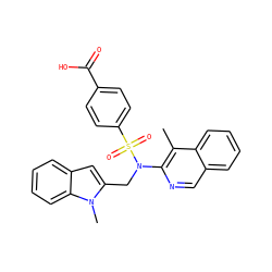 Cc1c(N(Cc2cc3ccccc3n2C)S(=O)(=O)c2ccc(C(=O)O)cc2)ncc2ccccc12 ZINC000473224158