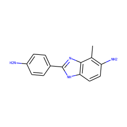 Cc1c(N)ccc2[nH]c(-c3ccc(N)cc3)nc12 ZINC000000911797