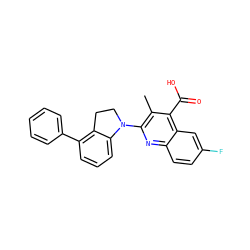 Cc1c(N2CCc3c(-c4ccccc4)cccc32)nc2ccc(F)cc2c1C(=O)O ZINC000001890879