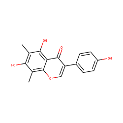 Cc1c(O)c(C)c2occ(-c3ccc(O)cc3)c(=O)c2c1O ZINC000014780139