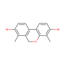 Cc1c(O)ccc2c1COc1c-2ccc(O)c1C ZINC000028571234