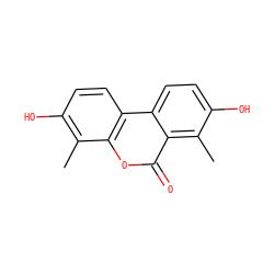 Cc1c(O)ccc2c1oc(=O)c1c(C)c(O)ccc12 ZINC000028571097