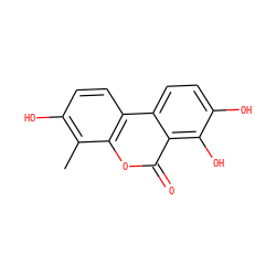 Cc1c(O)ccc2c1oc(=O)c1c(O)c(O)ccc12 ZINC000028571031