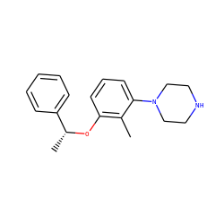 Cc1c(O[C@H](C)c2ccccc2)cccc1N1CCNCC1 ZINC000040938136