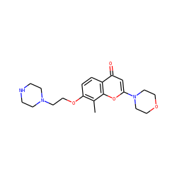 Cc1c(OCCN2CCNCC2)ccc2c(=O)cc(N3CCOCC3)oc12 ZINC000022940597