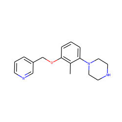 Cc1c(OCc2cccnc2)cccc1N1CCNCC1 ZINC000040936879