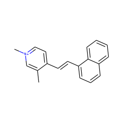 Cc1c[n+](C)ccc1/C=C/c1cccc2ccccc12 ZINC000026838908