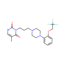 Cc1c[nH]c(=O)n(CCCN2CCN(c3ccccc3OCC(F)(F)F)CC2)c1=O ZINC000000601958