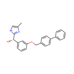Cc1c[nH]c([C@@H](O)c2cccc(OCc3ccc(-c4ccccc4)cc3)c2)n1 ZINC000013822751