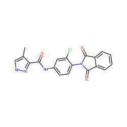 Cc1c[nH]nc1C(=O)Nc1ccc(N2C(=O)c3ccccc3C2=O)c(Cl)c1 ZINC000653714193
