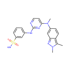 Cc1c2ccc(N(C)c3ccnc(Nc4cccc(S(N)(=O)=O)c4)n3)cc2nn1C ZINC000034391235