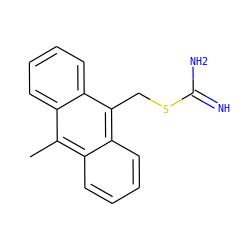 Cc1c2ccccc2c(CSC(=N)N)c2ccccc12 ZINC000003954430