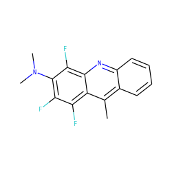 Cc1c2ccccc2nc2c(F)c(N(C)C)c(F)c(F)c12 ZINC000004004362