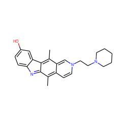 Cc1c2ccn(CCN3CCCCC3)cc2c(C)c2c1nc1ccc(O)cc12 ZINC000206533441