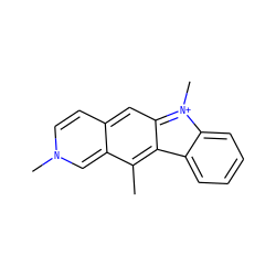 Cc1c2cn(C)ccc2cc2c1c1ccccc1[n+]2C ZINC000653723625
