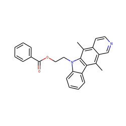 Cc1c2cnccc2c(C)c2c1c1ccccc1n2CCOC(=O)c1ccccc1 ZINC000001635676