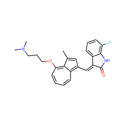 Cc1cc(/C=C2/C(=O)Nc3c(F)cccc32)c2ccccc(OCCCN(C)C)c1-2 ZINC000064539789