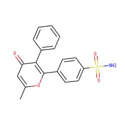 Cc1cc(=O)c(-c2ccccc2)c(-c2ccc(S(N)(=O)=O)cc2)o1 ZINC000013581175