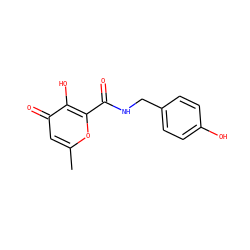 Cc1cc(=O)c(O)c(C(=O)NCc2ccc(O)cc2)o1 ZINC000040896274