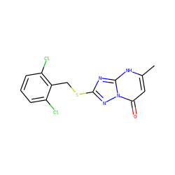 Cc1cc(=O)n2nc(SCc3c(Cl)cccc3Cl)nc2[nH]1 ZINC000095574564