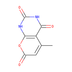 Cc1cc(=O)oc2[nH]c(=O)[nH]c(=O)c12 ZINC000084653990