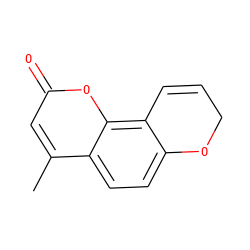Cc1cc(=O)oc2c3c(ccc12)OCC=C3 ZINC000038363809