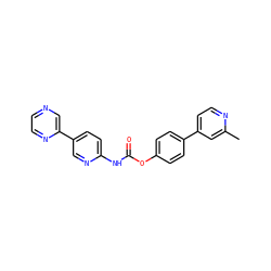 Cc1cc(-c2ccc(OC(=O)Nc3ccc(-c4cnccn4)cn3)cc2)ccn1 ZINC000473111604