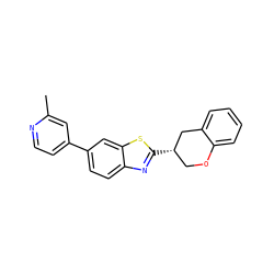 Cc1cc(-c2ccc3nc([C@H]4COc5ccccc5C4)sc3c2)ccn1 ZINC000049033530