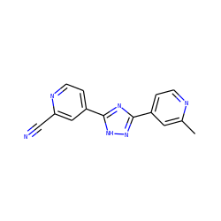 Cc1cc(-c2n[nH]c(-c3ccnc(C#N)c3)n2)ccn1 ZINC000049110188