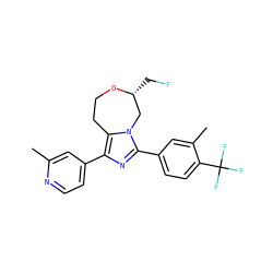 Cc1cc(-c2nc(-c3ccc(C(F)(F)F)c(C)c3)n3c2CCO[C@H](CF)C3)ccn1 ZINC001772589371