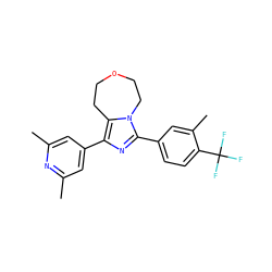 Cc1cc(-c2nc(-c3ccc(C(F)(F)F)c(C)c3)n3c2CCOCC3)cc(C)n1 ZINC001772654658